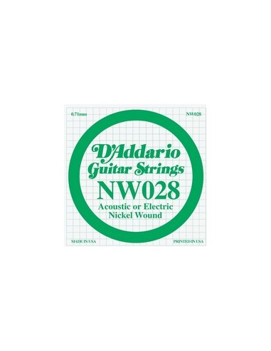 D'Addario NW028 - Corda Singola Corde strumenti musicali