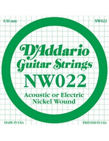 D'Addario NW022 - Corda Singola Corde strumenti musicali
