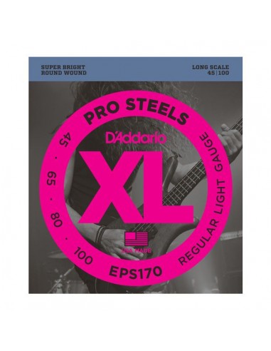 D'Addario EPS170 Pro-Steels - 045-100 - Muta di Corde per Basso Elettrico Corde strumenti musicali