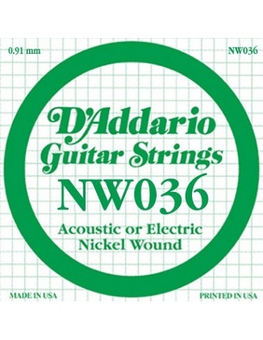 D'Addario NW036 - Corda Singola Corde strumenti musicali