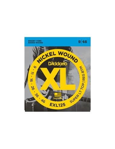 D'Addario EXL125 - 009-046 - Muta Di Corde Per Chitarra Elettrica Corde per Chitarra Elettrica strumenti musicali
