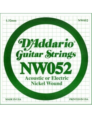 D'Addario NW052 - Corda Singola Corde strumenti musicali