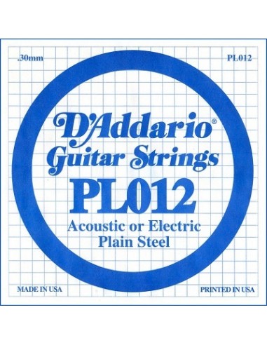 D'Addario PL012 - Corda Singola Corde strumenti musicali