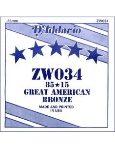 D'Addario ZW034 - Corda Singola Corde strumenti musicali
