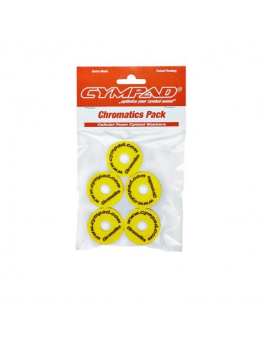 Cympad Optimizer Chromatic - Kit di 5 Feltrini Per Piatti Giallo Accessori per Batteria strumenti musicali