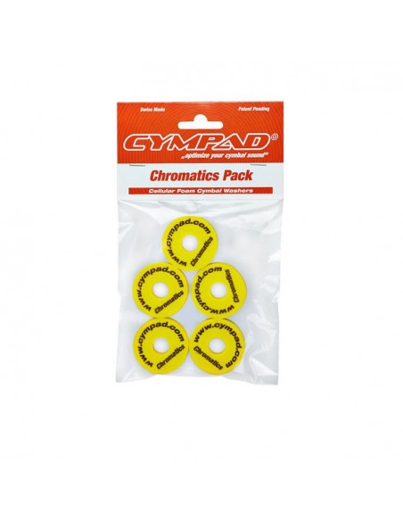Cympad Optimizer Chromatic - Kit di 5 Feltrini Per Piatti Giallo Accessori per Batteria strumenti musicali