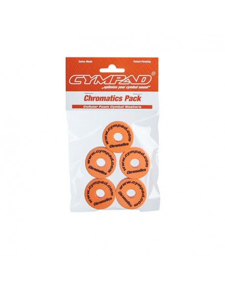 Cympad Optimizer Chromatic - Kit di 5 Feltrini Per Piatti Arancio Accessori per Batteria strumenti musicali
