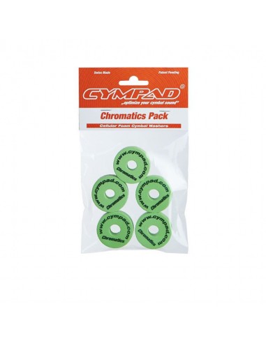 Cympad Optimizer Chromatic - Kit di 5 Feltrini Per Piatti Verde Accessori per Batteria strumenti musicali