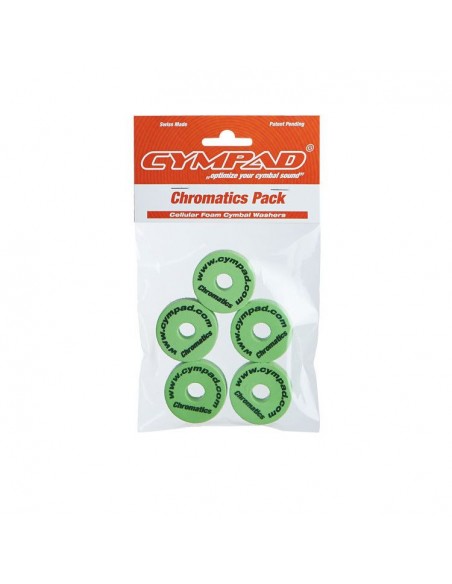 Cympad Optimizer Chromatic - Kit di 5 Feltrini Per Piatti Verde Accessori per Batteria strumenti musicali