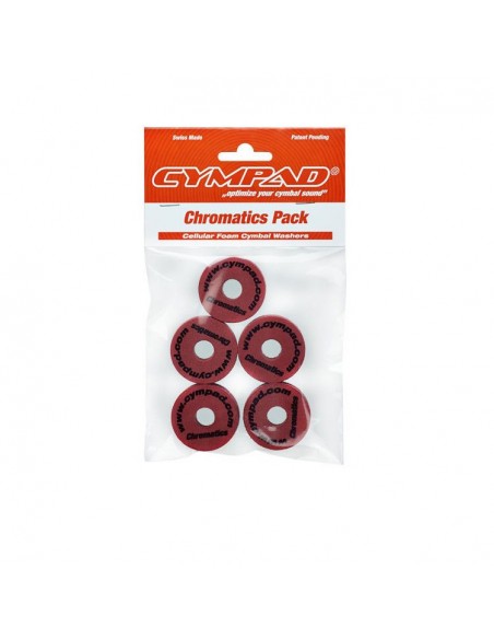 Cympad Optimizer Chromatic - Kit di 5 Feltrini Per Piatt - Crimson Accessori per Batteria strumenti musicali