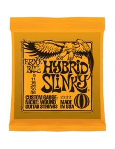 Ernie Ball 2222 Hybrid Slinky 009-046 Corde per Chitarra Elettrica strumenti musicali