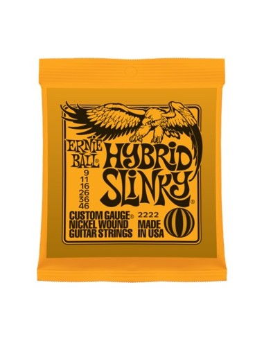 Ernie Ball 2222 Hybrid Slinky 009-046 Corde per Chitarra Elettrica strumenti musicali
