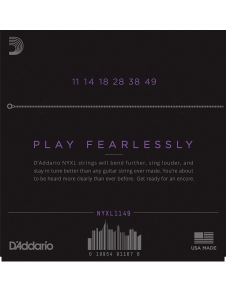 D'Addario NYXL 011-049 - Muta Di Corde Per Chitarra Elettrica Corde per Chitarra Elettrica strumenti musicali