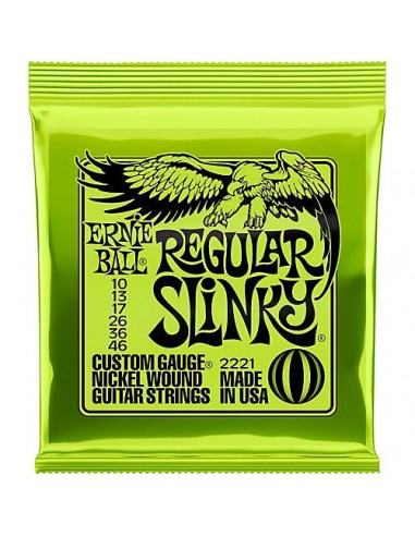 Ernie Ball 2221 Regular Slinky 010-046 Corde per Chitarra Elettrica strumenti musicali