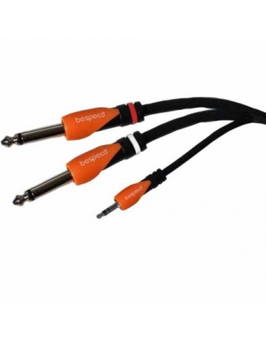 Bespeco SLYMSJ500Cavo Interlink JACK stereo 3,5mm - 2x JACK 6,3mm - mt. 5 Cavi Audio e Adattatori strumenti musicali