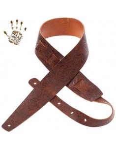 Magrabò Holes HC Embossed Ciler Marrone 6 cm - Tracolla per Chitarra/Basso Tracolle strumenti musicali