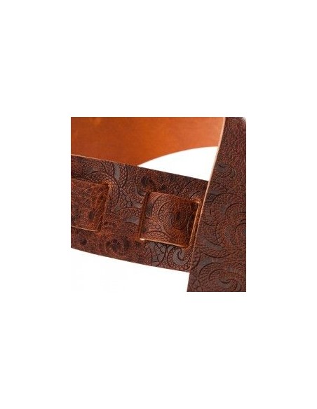 Magrabò Holes HC Embossed Ciler Marrone 6 cm - Tracolla per Chitarra/Basso Tracolle strumenti musicali