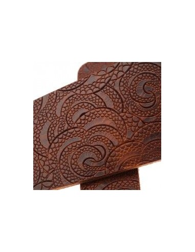 Magrabò Holes HC Embossed Ciler Marrone 6 cm - Tracolla per Chitarra/Basso Tracolle strumenti musicali