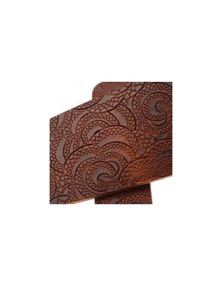 Magrabò Holes HC Embossed Ciler Marrone 6 cm - Tracolla per Chitarra/Basso Tracolle strumenti musicali