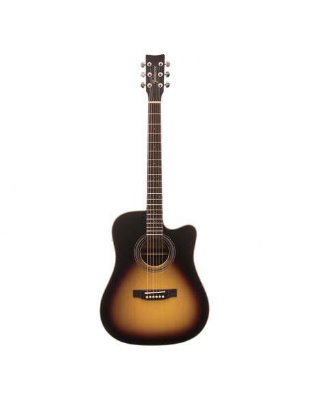 GOLDWOOD GW-PS-DCE-SS EQ - Chitarra Acustica Sunburst Satinata Chitarre Acustiche strumenti musicali