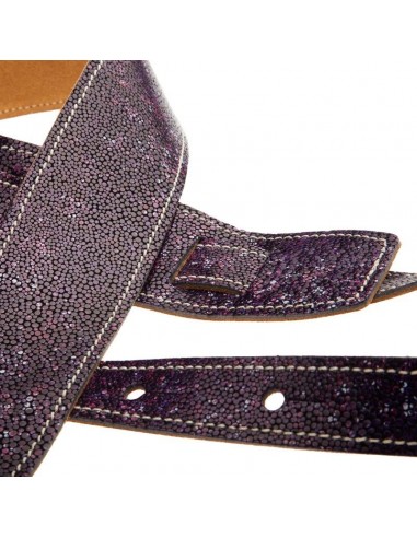 Magrabò Holes HC Embossed Seurat Viola 6 cm - Tracolla per Chitarra/Basso Tracolle strumenti musicali