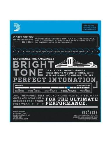 D'Addario EXL158 - 13-62 - Muta Di Corde Per Chitarra Elettrica Corde per Chitarra Elettrica strumenti musicali