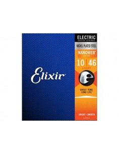 ELIXIR 12052 Nanoweb Light 010-046 - Muta per Chitarra Elettrica Corde per Chitarra Elettrica strumenti musicali