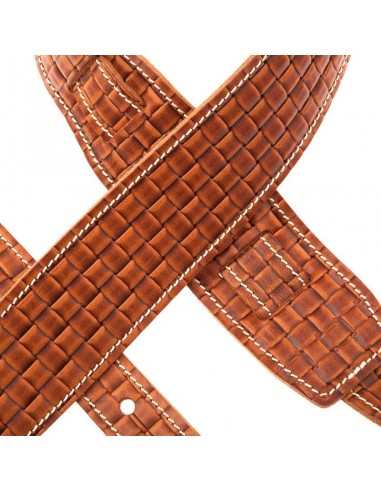 Magrabò Holes HC Embossed Intreccio Naturale 6 cm - Tracolla per Chitarra/Basso Tracolle strumenti musicali