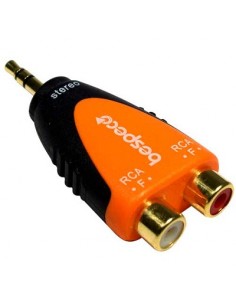 Bespeco SLAD380 -Adattatore 2x RCA F - 1x Jack 3,5 Cavi Audio e Adattatori strumenti musicali
