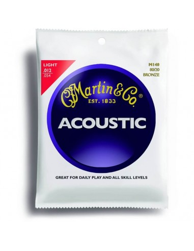Martin M140 - 012-054 - Muta di Corde per Chitarra Acustica Corde per Chitarra Acustica strumenti musicali