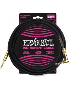 Ernie Ball 6058 Cavo Braided Black/Black 7,62 m Cavi Audio e Adattatori strumenti musicali