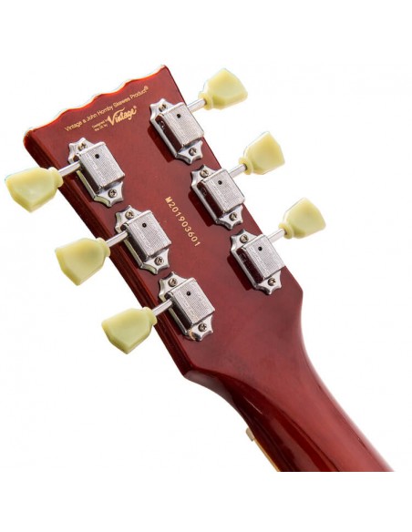 Vintage V100 Reissued Flame Iced Tea Chitarre Elettriche Solid Body strumenti musicali