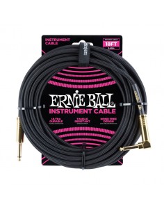 Ernie Ball 6086 Cavo Braided Black Gold Tips 5,49 m Cavi Audio e Adattatori strumenti musicali