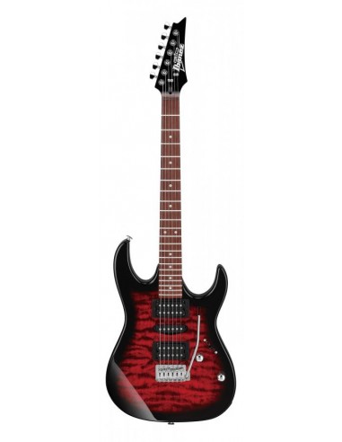 Ibanez GRX70QA TRB Transparent Red Burst Chitarre Elettriche Solid Body strumenti musicali