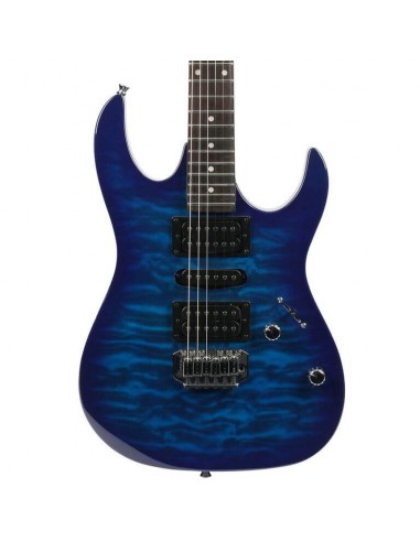 Ibanez GRX70QA TBB Transparent Blue Burst Chitarre Elettriche Solid Body strumenti musicali