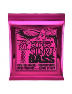 Ernie Ball 2854 Nickel Woudn Scala Corta Spuer Slinky 40-100 Corde strumenti musicali